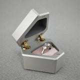 DPCustoms Diamond Shape Engagement Ring Box with Laser Engraving