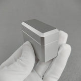 DPCustoms Slim Pocket Sized Engagement Ring Box In Brushed Aluminum and Brass - EXTRA CAPACITY