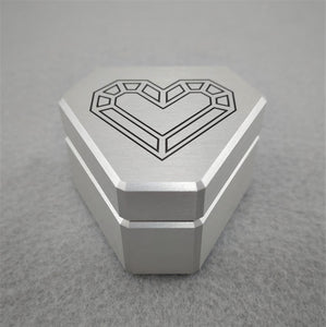 DPCustoms Diamond Shape Engagement Ring Box with Laser Engraving