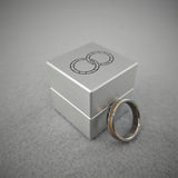 DPCustoms Minimalist Pocket Size Cube Engagement Ring Box with Laser Engraving