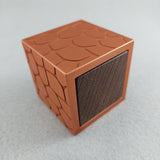 Special Edition Cube Engagement Ring Box- Copper Anodized Cracked Desert and Wenge