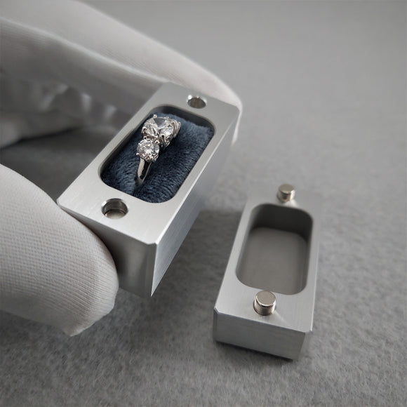 DPCustoms Magnetic Ultra Slim Pocket-Sized Engagement Ring Box w/ Beveled Edges