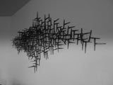 Welded Nails Metal Wall Sculpture