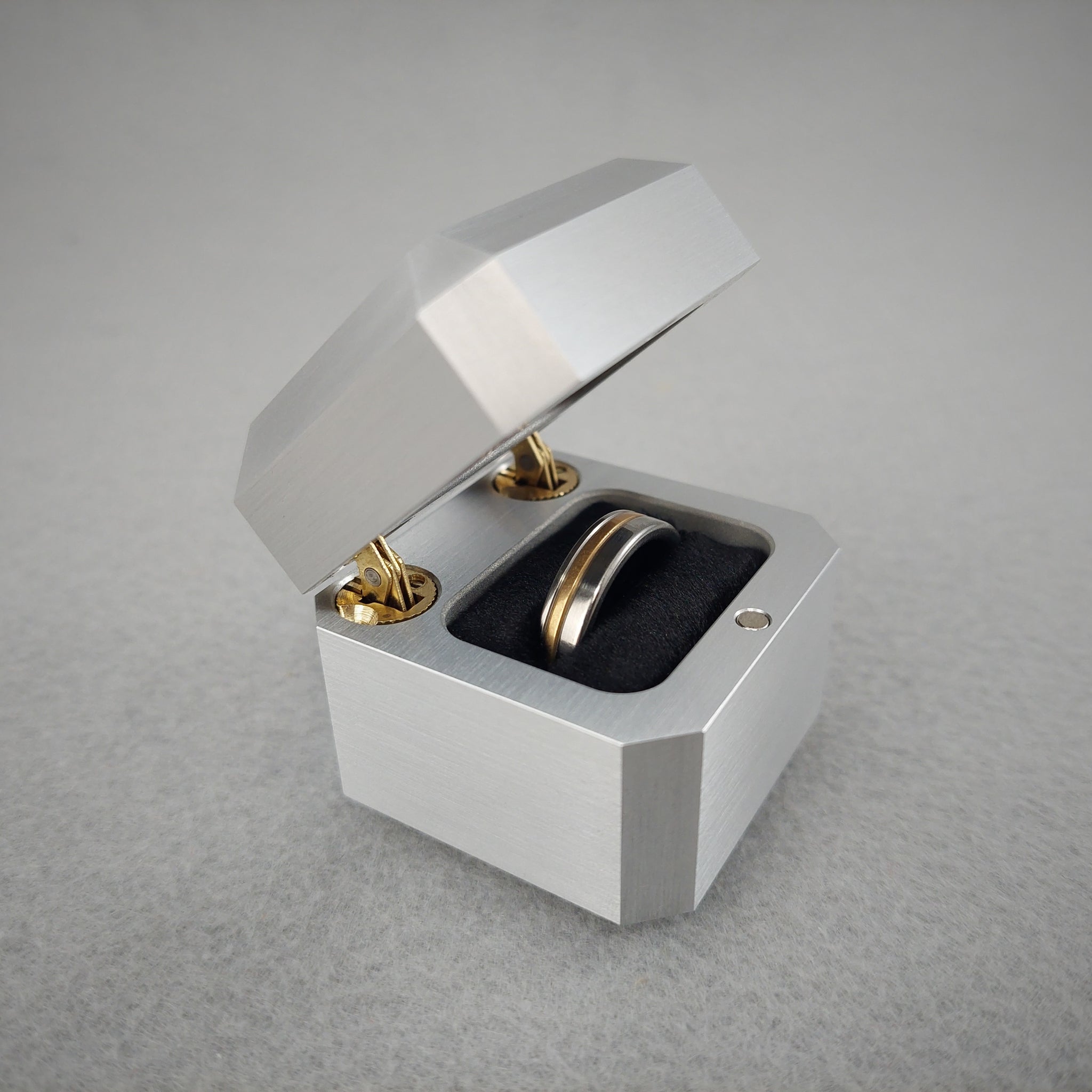 DPCustoms Mini Cube Solid Metal Engagement Ring Box