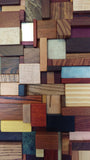 3D Wall Mosaic - Exotic Wood, Metal, and Stone