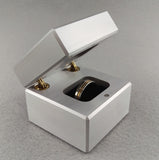 Slim Classic Solid Metal Engagement Proposal Ring Box