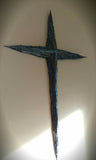Wall Hanging Cross / Crucifix Welded Steel Nails Religious Wall Art