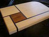 Pinwheel Walnut and Maple Wood Cutting Board