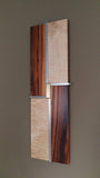 Spiked - Figured Maple and Tigerwood Wall Art w/ Bronze & Aluminum Accents