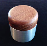 Jatoba Wood and Aluminum Engagement Ring Box with Magnetic Lid