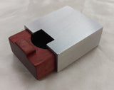 Pocket Size Engagement Ring Box - Brushed Aluminum and Bloodwood