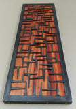 Welded Nails and Ribbon Mahogany Wall Art