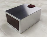 Mini Pocket Size Engagement Ring Box - Aluminum and Black Walnut