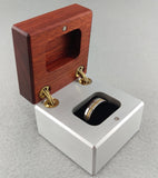 Solid Metal & BloodWood Engagement Proposal Ring Box