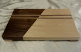 Contrasting Maple and Walnut Wood Cutting Board
