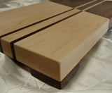 Contrasting Maple and Walnut Wood Cutting Board