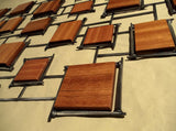 Welded Nails and Jatoba Tiles Wall Hanging Art