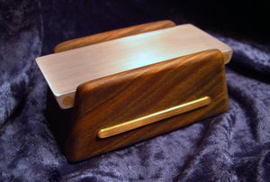 Lignum Vitae and Brushed Aluminum Trinket Box