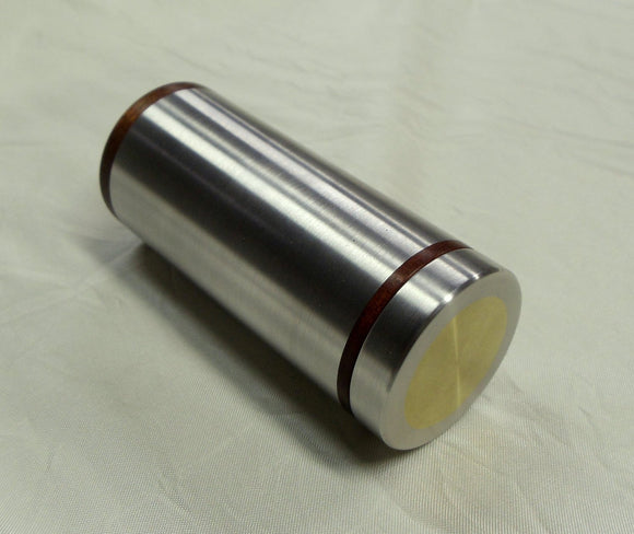 Aluminum, Brass and Blood Wood Air Tight Cylinder