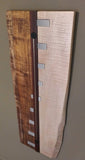 Figured Maple and Koa Wood w/ Brass and Aluminum Accents Wall Hanging Art