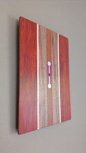 Redheart and Walnut Wall Hanging w/ Metal Accents